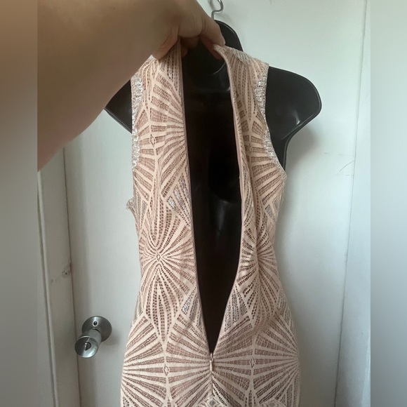 Jonathan Simkhai Metallic Mini Dress Nude size XS - Picture 6 of 16